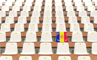 Fototapeta premium Stadium seat with flag of andorra