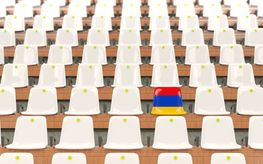 Stadium seat with flag of armenia