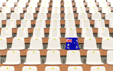Stadium seat with flag of australia