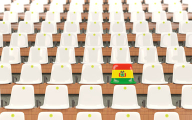 Stadium seat with flag of bolivia