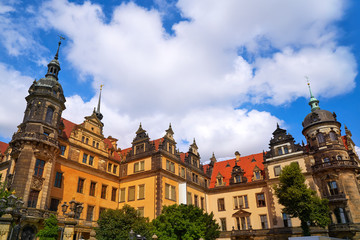 Fototapeta na wymiar Residenzschloss near Zwinger Dresden Germany