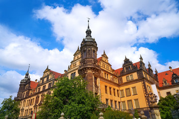 Fototapeta na wymiar Dresden facades near Zwinger in Germany