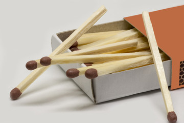one box with brown matches