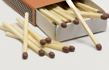 one box with brown matches