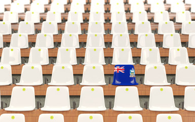Fototapeta premium Stadium seat with flag of falkland islands