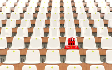 Obraz premium Stadium seat with flag of gibraltar