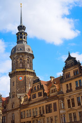Fototapeta na wymiar Hausmannsturm tower in Dresden Germany