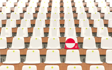 Fototapeta premium Stadium seat with flag of greenland