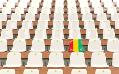 Fototapeta premium Stadium seat with flag of guinea