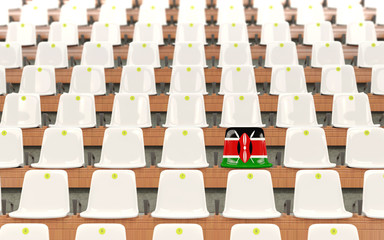 Stadium seat with flag of kenya