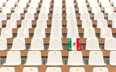 Stadium seat with flag of mexico