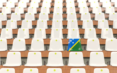 Obraz premium Stadium seat with flag of solomon islands
