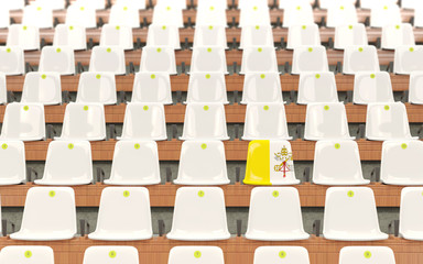 Fototapeta premium Stadium seat with flag of vatican city