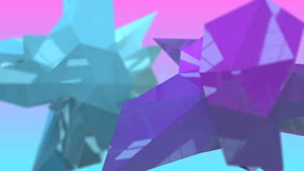 low-poly futuristic geometric 3d render background