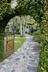 Shot of a beautiful garden wedding venue