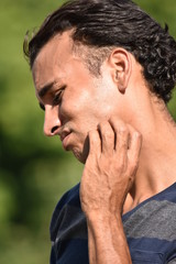 Fototapeta premium Confused Young Male