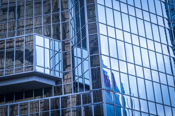 background of the glass modern office building