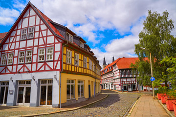 Fototapeta premium Nordhausen downtown facades in Thuringia Germany