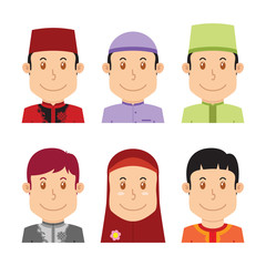Fototapeta premium avatar of Muslim people