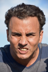 Stressed Young Colombian Male