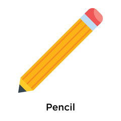 Pencil icon isolated on white background
