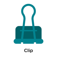 Clip icon isolated on white background
