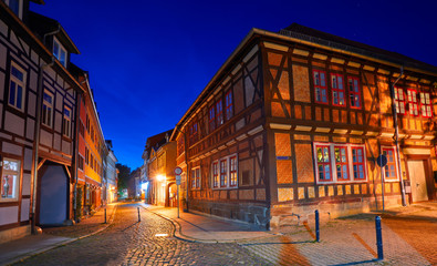 Nordhausen city at sunset in Thuringia Germany