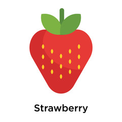 Strawberry icon isolated on white background