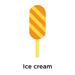 Ice cream icon isolated on white background