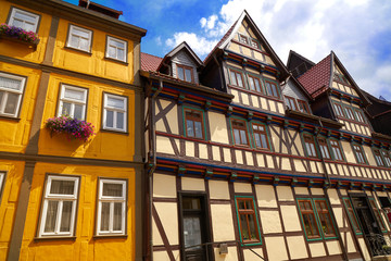 Stolberg facades in Harz mountains Germany