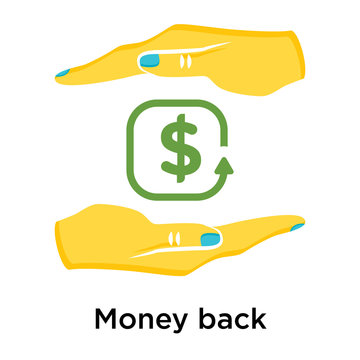 Money back icon isolated on white background