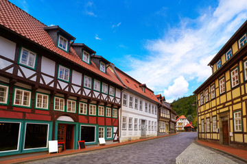 Stolberg facades in Harz mountains Germany