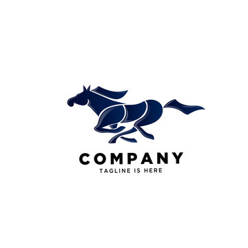 Run horse logo