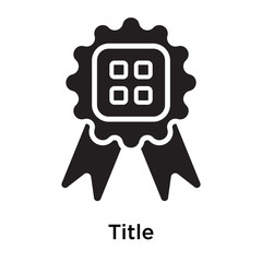 Title icon isolated on white background