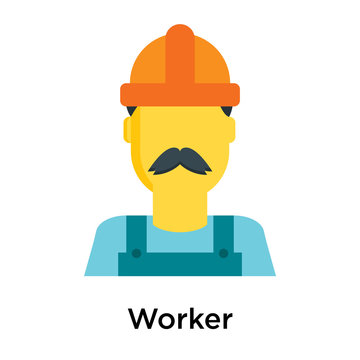 Worker Icon Isolated On White Background