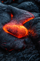Lava flowing on the Big Island of Hawaii