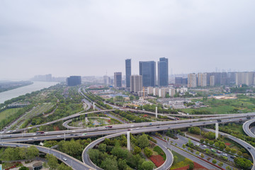 Fototapeta na wymiar Nanjing City, Jiangsu Province, urban construction landscape