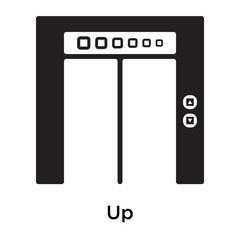 Up icon isolated on white background