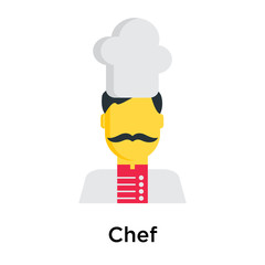 Chef icon isolated on white background
