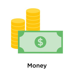 Money icon isolated on white background