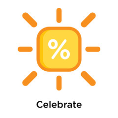 Celebrate icon isolated on white background