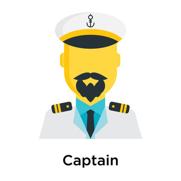 Captain icon isolated on white background