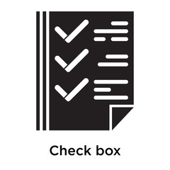 Check box icon isolated on white background