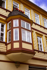 Wernigerode facades in Harz Germany Saxony