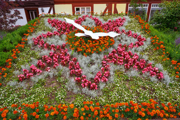 Wernigerode flower clock in Harz Germany