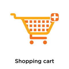 Shopping cart icon isolated on white background