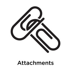 Attachments icon isolated on white background