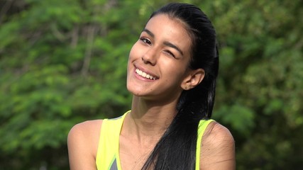 Winking Young Teen Female