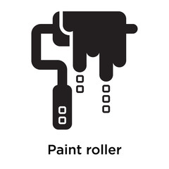 Paint roller icon isolated on white background