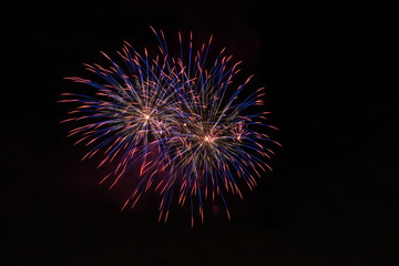 Obraz premium Closeup of isolated fireworks for compositing